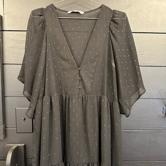 Zara dotted mesh mini dress - Picture 5 of 11